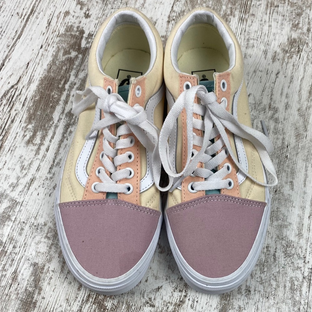 Vans Old Skool Pastel Colorblock Canvas Sneaker Womens 8 Skate Streetwear Casual